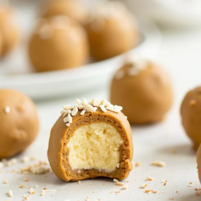 Bite-sized no bake pumpkin cheesecake balls with fall spices