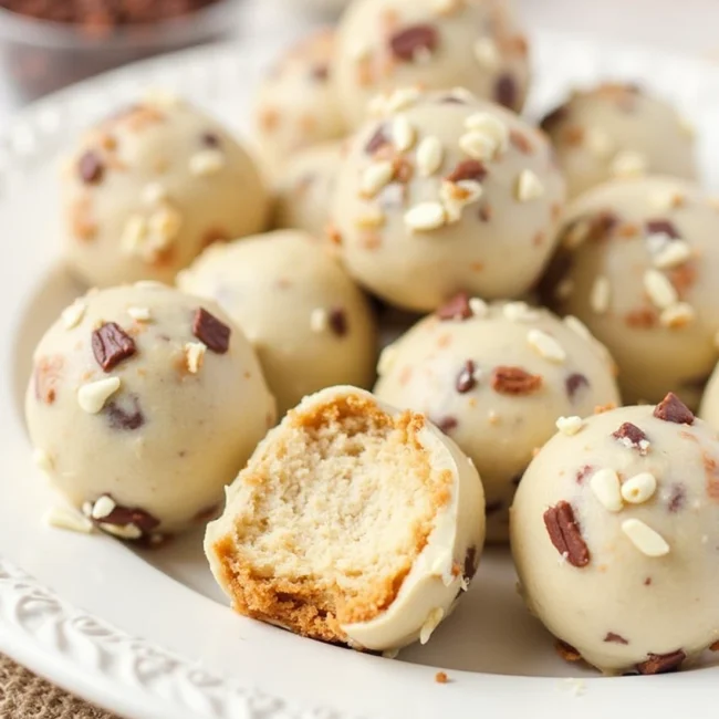 No bake pumpkin cheesecake balls on a plate