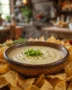 Creamy Mexican white queso dip in a bowl