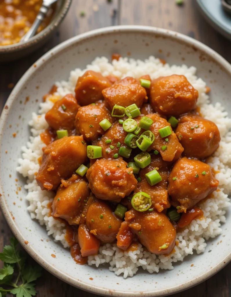 30-Minute Sweet Chili Chicken Recipe 2 JOXIQ Delicious sweet chili chicken with fresh green garnish
