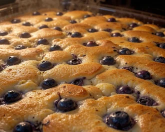 Serving a warm slice of buttermilk breakfast casserole