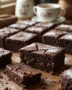 Fudgy chocolate brownies inspired by Mary Berry’s classic recipe on a wooden tray