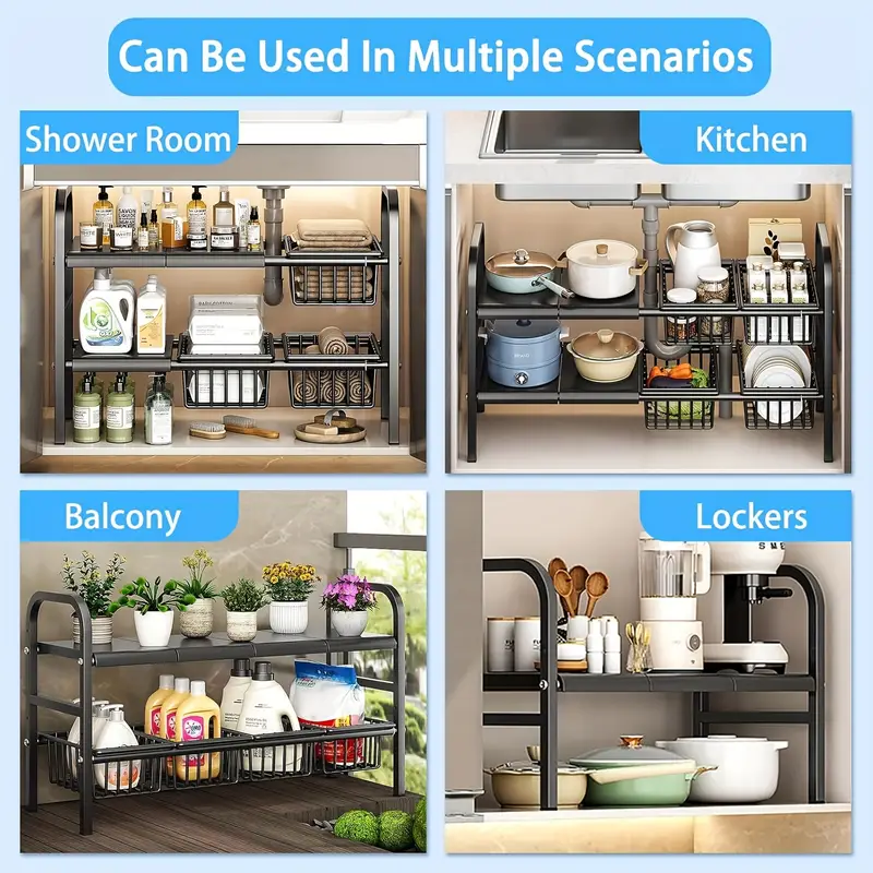 3 Genius Kitchen Organizers That Will Instantly Declutter Your Cooking Space ๐ง 6 JOXIQ Multi-layer kitchen cabinet rack with removable storage bins for easy access