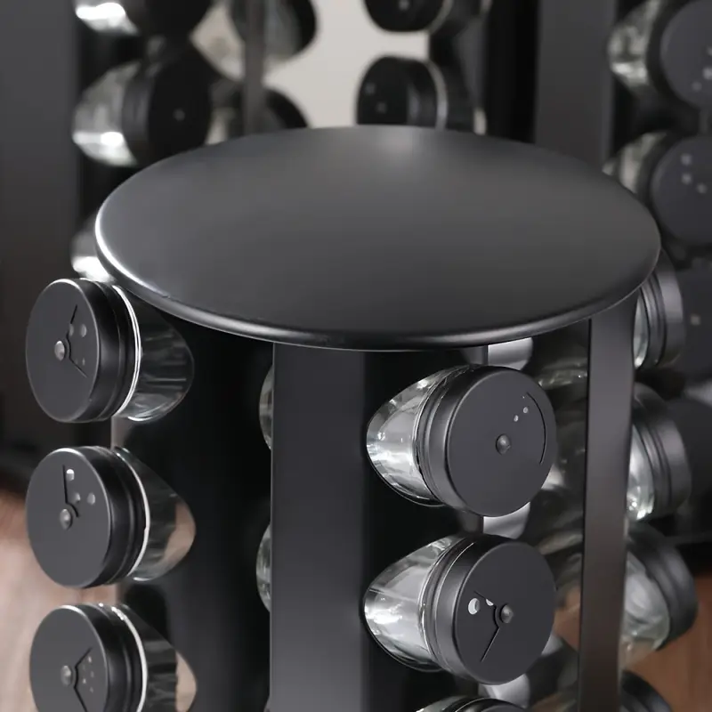 3 Genius Kitchen Organizers That Will Instantly Declutter Your Cooking Space ๐ง 4 JOXIQ Complete 360ยฐ rotating spice rack set with labeled glass jars and metal base